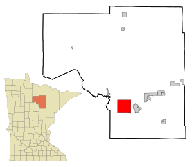 Itasca County Minnesota Incorporated and Unincorporated areas Cohasset Highlighted.svg