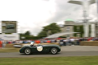 Roger Putnam driving a Jaguar C Type up the hill at the Festival of Speed at Goodwood in 2006 Jaguar C Festival of Speed at Goodwood in 2006.jpg