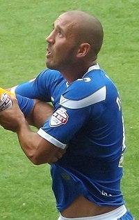 Devera playing for Portsmouth in 2013. Joe Devera 1.jpg
