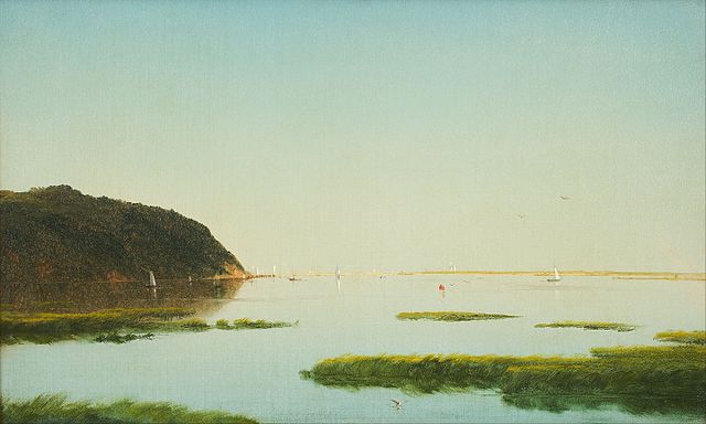 View of the Shrewsbury River, an 1859 luminist painting by John Frederick Kensett