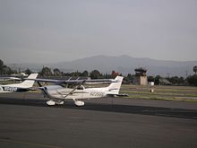 Overlooking transient parking and the control tower