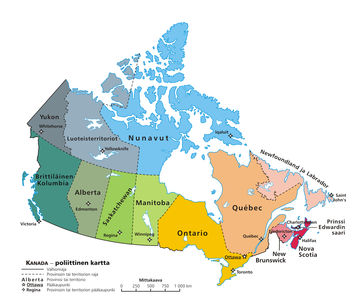 provinssi kartta Kanadan provinssit ja territoriot – Wikipedia provinssi kartta