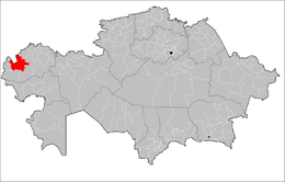 District de Kaztalovka - Localisation