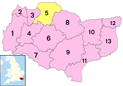 Kent numbered districts.svg