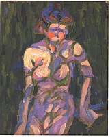 English: Female nude with shadow of a twig Deutsch: Nacktes Mädchen mit Zweigschatten
