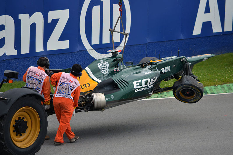 File:Kovalainen's Crashed Caterham - 2012 Canadian Grand Prix.jpg