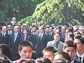 中國國民黨訪問團拜謁中山陵