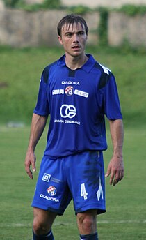 Verdediger Leonard Mesarić won met GNK Dinamo Zagreb de Kroatische voetbalbeker in 2011.