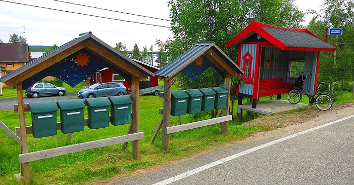 Most usual type of letter boxes in Finland