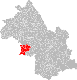 Lage der CC du Pays de Saint Marcellin im Département Isère