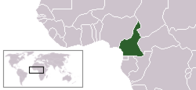 Карта, показывающая месторасположение Камеруна