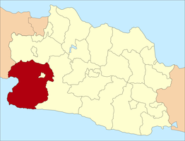 Kaart van Sukabumi