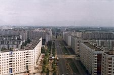 A rua Lomonosova em Severodvinsk