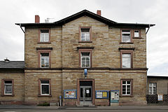 Lorsch railway station in May 2007 (street)