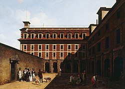 Louis Léopold Boilly, La Prison des Madelonnettes, kolem 1805, Musée Carnavalet