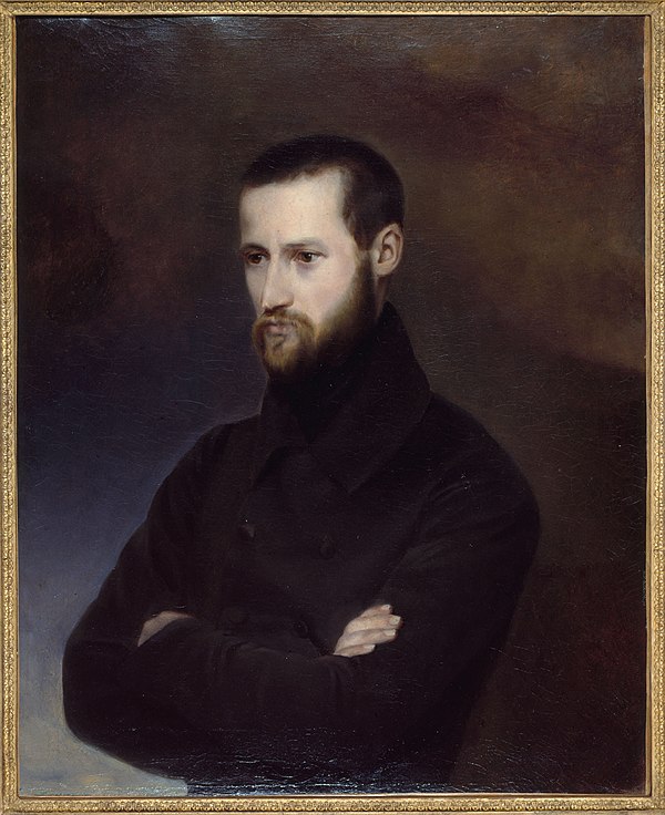 Portrait by his wife, Amelie Serre Blanqui, circa 1835.