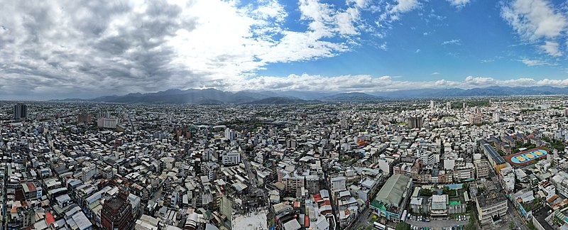 File:Luodong Township Aerial Panorama facing the mountains.jpg