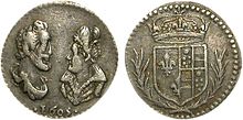 Henry IV and Marie de' Medici Medaille en argent d'Henri IV et Marie de Medicis.jpg