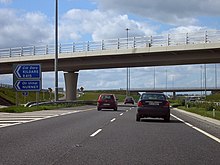 N7 Junction 13 westbound on the M7 near Kildare. M7 R415 exit.jpg