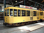 Standaardbijwagen 102 vormde altijd een koppel met een standaardmotorwagen. Uitvoering van rond 1950.