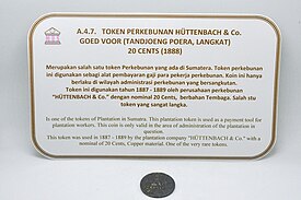 Token perkebunan Hüttenbach & Co. Goed Voor Tandjoeng Poera