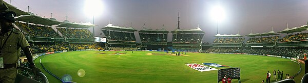 A panoramic view of the M. A. Chidambaram Stadium