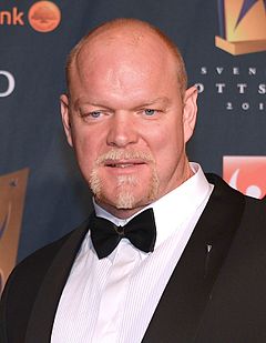 Magnus Samuelsson på Idrottsgalan på Globen i Stockholm den 14 januari 2013.