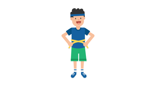 File:Man Measuring His Waist Cartoon.svg