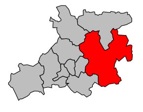 Kanton na mapě arrondissementu Romorantin-Lanthenay