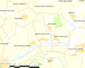 Poziția localității Sainte-Geneviève