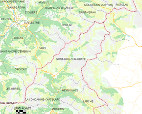 Poziția localității Saint-Paul-sur-Ubaye