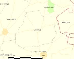 Poziția localității Intréville