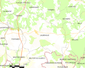 Poziția localității Lalbenque