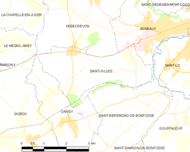 Mapa obce Saint-Gilles