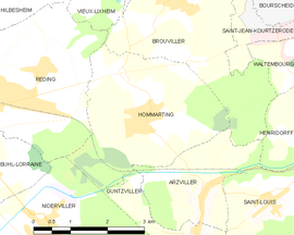 Mapa obce Hommarting