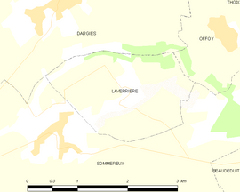 Mapa obce Laverrière