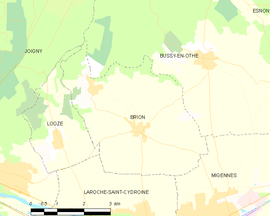 Mapa obce Brion
