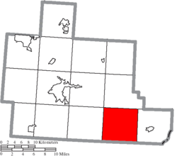 Location of Carthage Township in Athens County