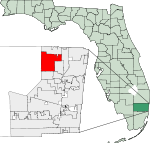 Map of Florida highlighting Coral Springs.svg