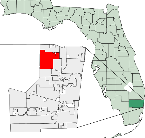 Location in Broward County and the U.S. state of Florida