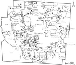 Kaart van Franklin County