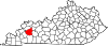 Map of Kentucky highlighting Hopkins County.svg