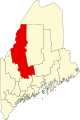 Map of Maine highlighting Somerset County