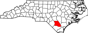 Map of North Carolina highlighting Bladen County.svg