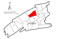 Map of Perry County, Pennsylvania Highlighting Juniata Township.PNG