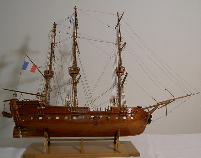 Model of Géographe, now exhibited at the Ernest Cognacq Museum in Saint-Martin-de-Ré in Charente-Maritime, France.