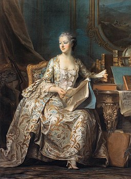 ラ・トゥール作,ポンパドゥール夫人,Maurice Quentin de La Tour - Marquise de Pompadour - WGA12359