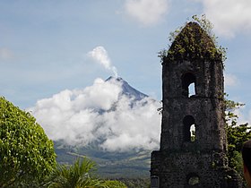 Mayon with the Cagsawa ruins.