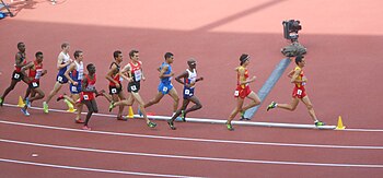 Szene aus dem 5000-Meter-Finale