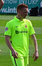 Woods playing for Hartlepool United in 2015 Michael Woods 15-08-2015 1.jpg